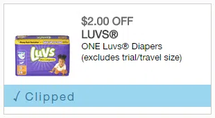 $2 Coupon for Luvs Diapers- Printable