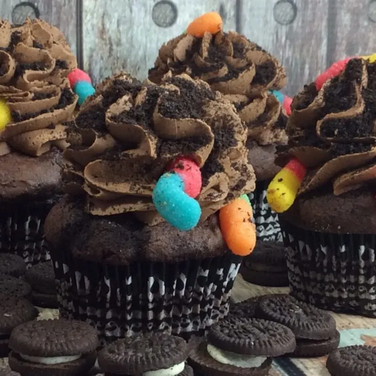 Dirt Worm Cupcake Recipe