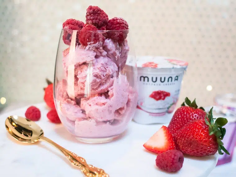 For National Ice Cream Day- Pink Berry Nice Cream Recipe!