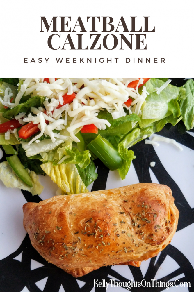 MEATBALL CALZONE for my go to easy weeknight dinner this week. Check out the recipe and coupon! @cookedperfect #ad