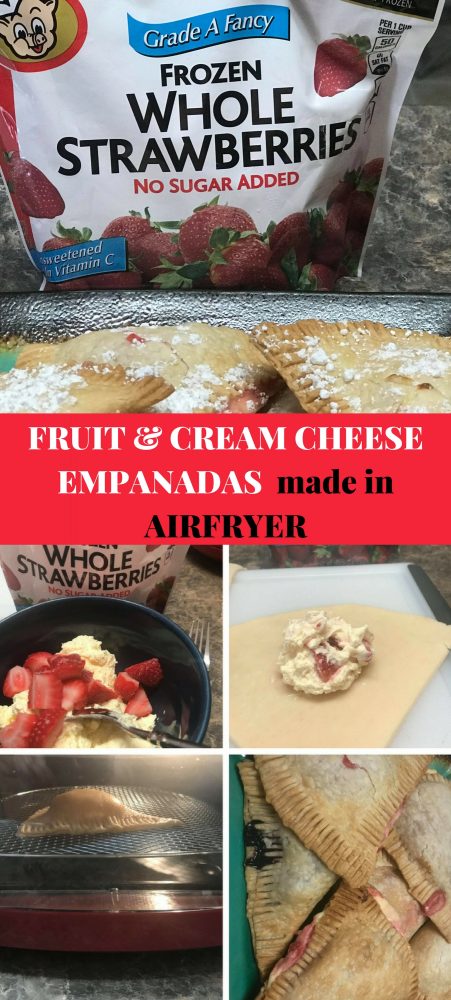  I made FRUIT & CREAM CHEESE EMPANADAS in the #airfryer and they turned out so AMAZING! #empandas #frozenfruit #frozenfoodmonth #ad 