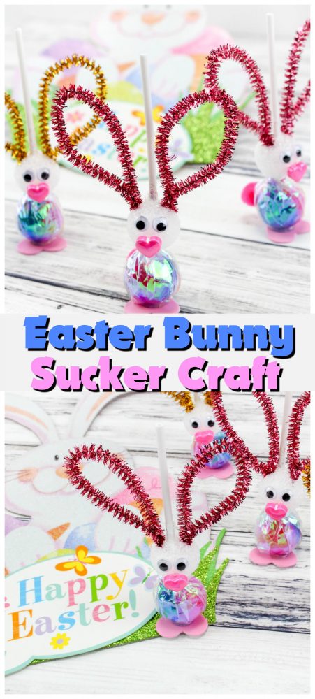 Easter Bunny Sucker Craft