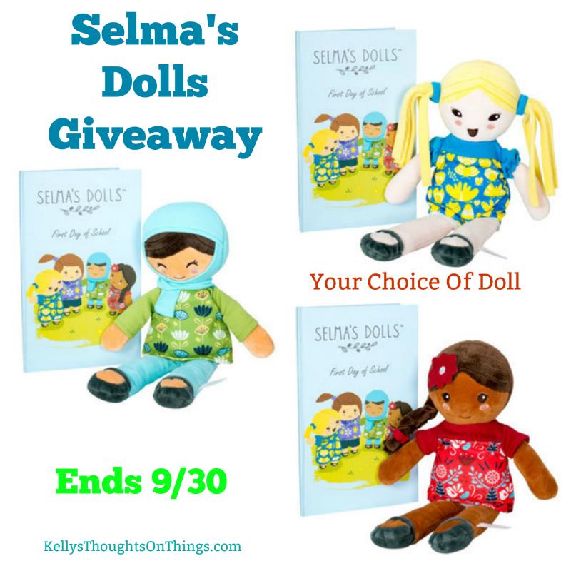 Giveaway 9/11 to 9/30 win your choice of a Selma's Doll