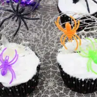 Spun Spiderweb Cupcakes