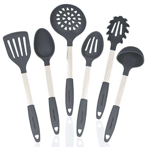 gray cooking utensils