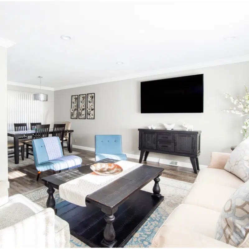 living room with couch and TV