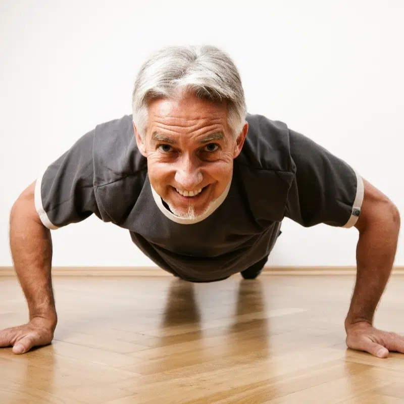Senior Living Staying Independent Longer doing exercise