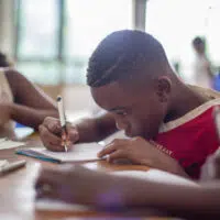 boy writing