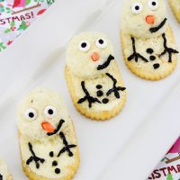 Melting Snowman Cheese Appetizer