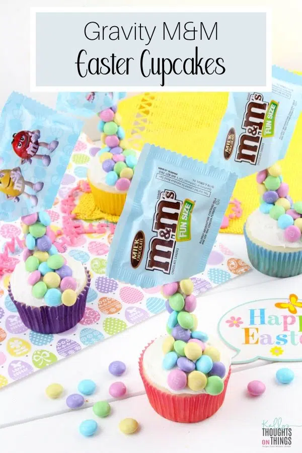 Gravity M&M Easter Cupcakes