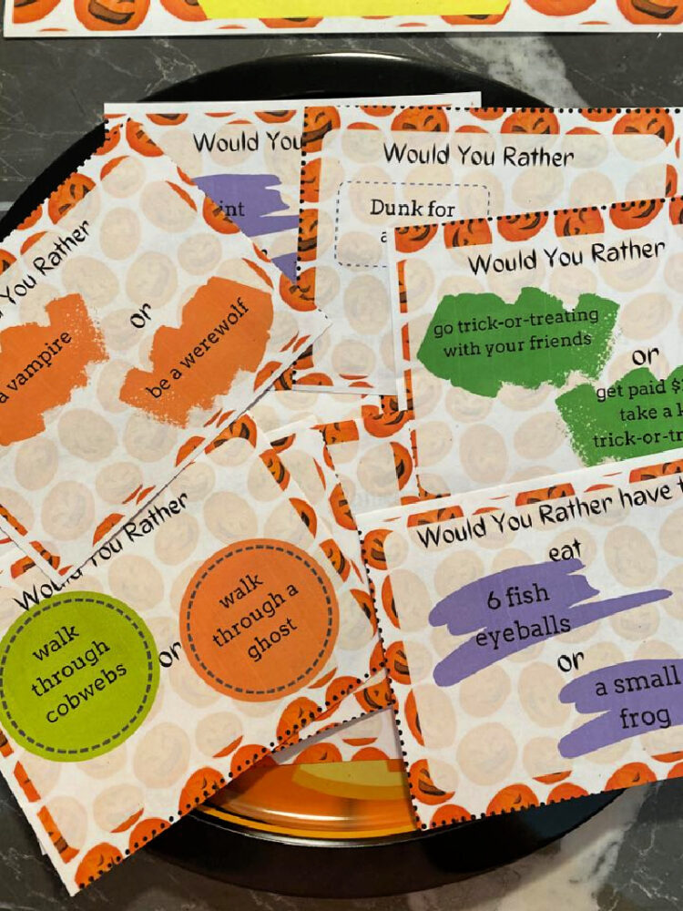 Halloween Printable Would You Rather