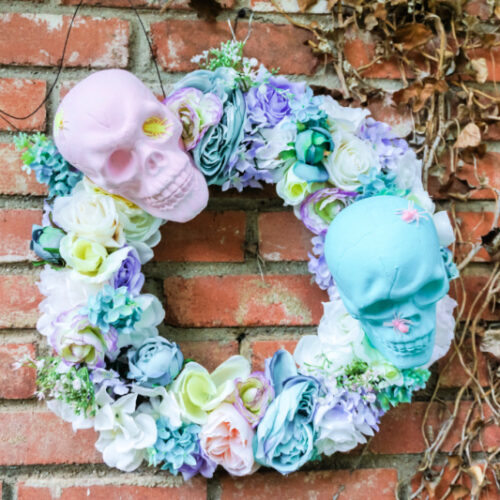 Pastel Skull Wreath