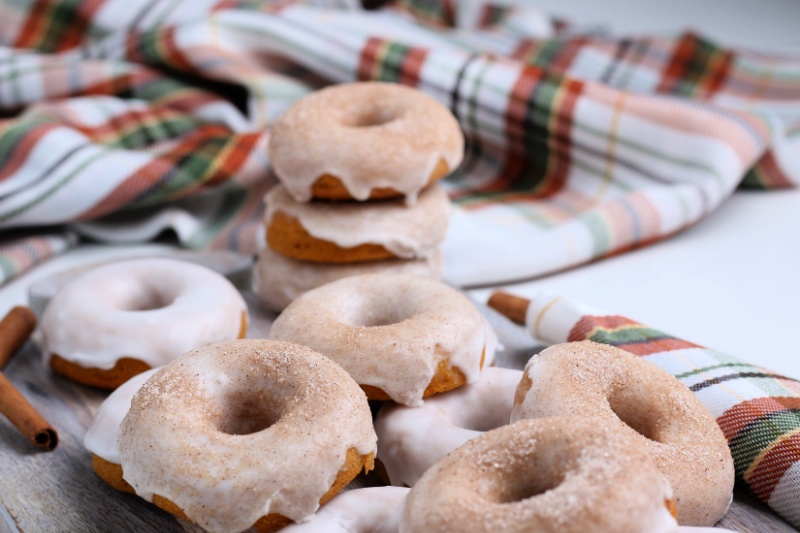 Pumpkin Donuts on a napkin