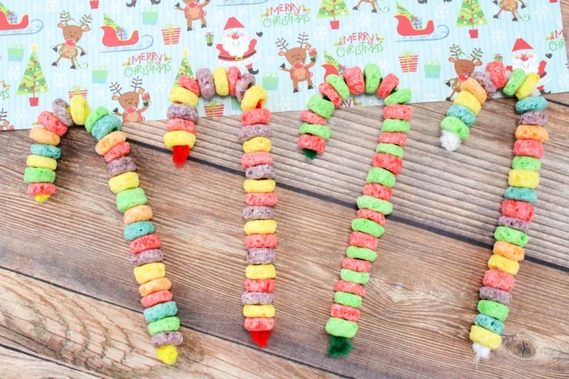 Fruit Loop Candy Cane Ornaments