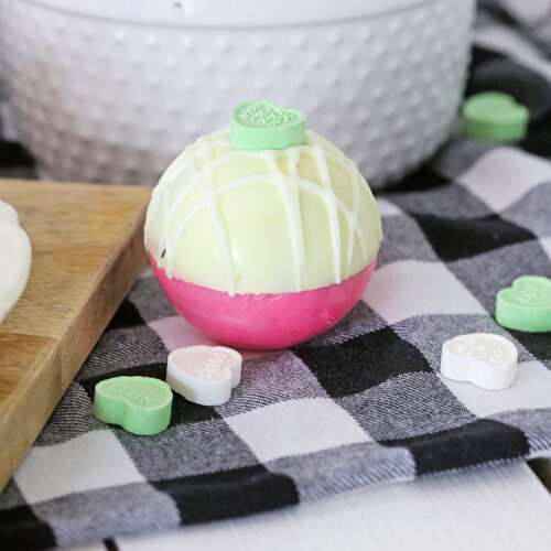 Conversation Hearts Cocoa Bombs