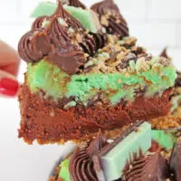 Chocolate Mint Kit Kat Cheesecake