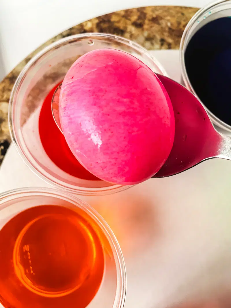 colored eggs
