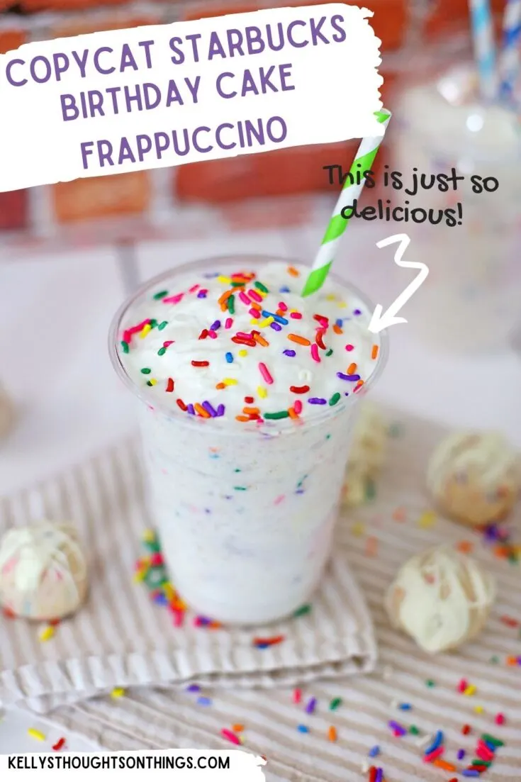 COPYCAT STARBUCKS BIRTHDAY CAKE FRAPPUCCINO
