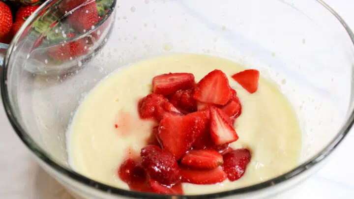 Strawberry Cheesecake Poke Cake