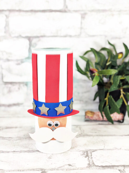Recycled Chip Can Uncle Sam Patriotic Craft