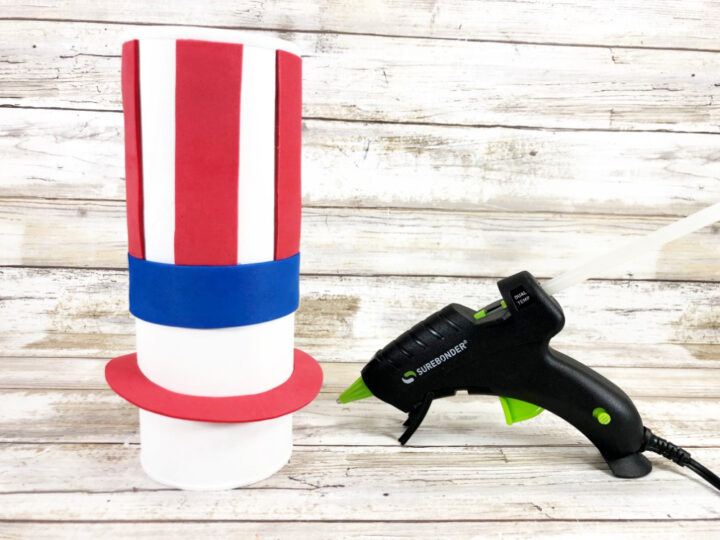 Recycled Chip Can Uncle Sam Patriotic Craft