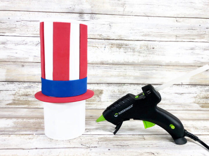 Recycled Chip Can Uncle Sam Patriotic Craft