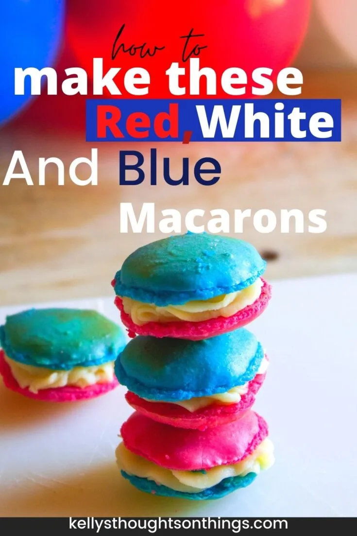 Red White and Blue 4th of July Macarons