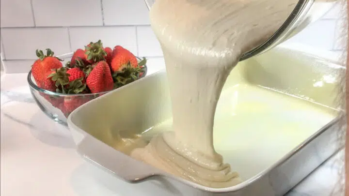 Strawberry Cheesecake Poke Cake