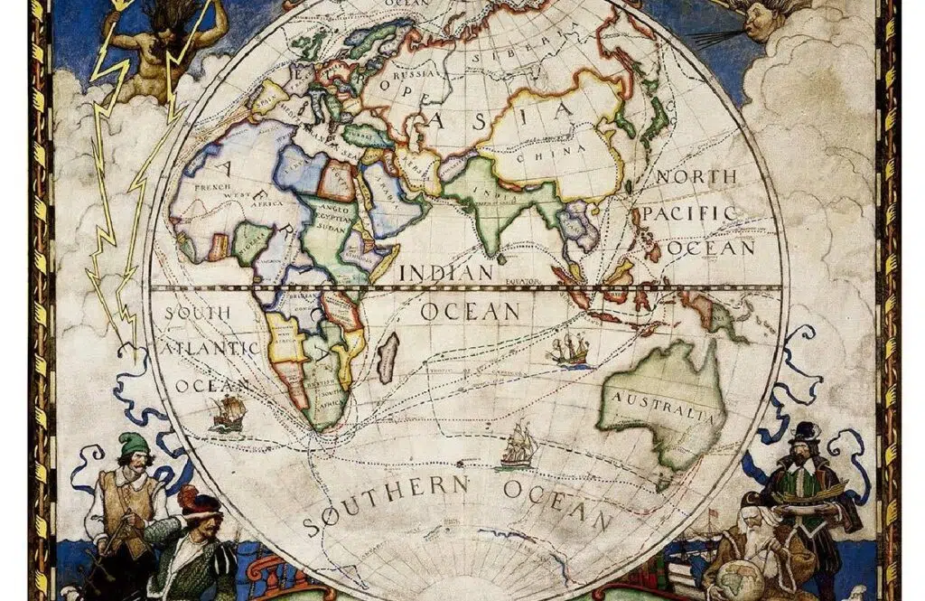 10+ Vintage Map Mural Wallpaper Ideas For 2022
