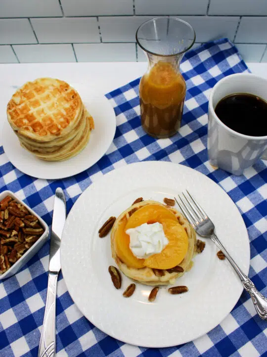 Absolutely Amazing Peach Pecan Waffles Recipe