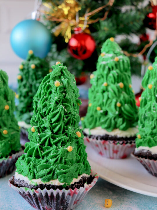 Christmas Tree Cone Cupcakes