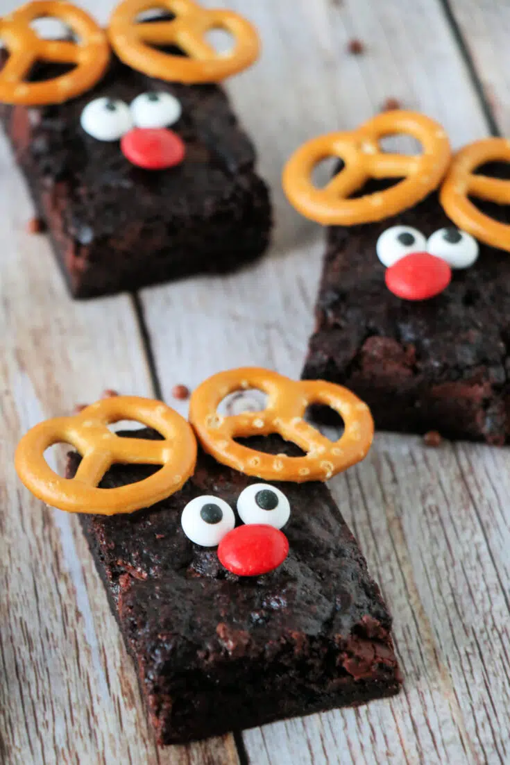 Rudolph Fudgy Brownies-