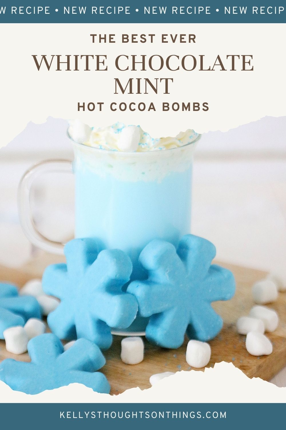 White Chocolate Mint Hot Cocoa Bombs Recipe + Printable Labels