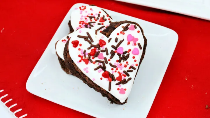White Chocolate Brownie Hearts Recipe