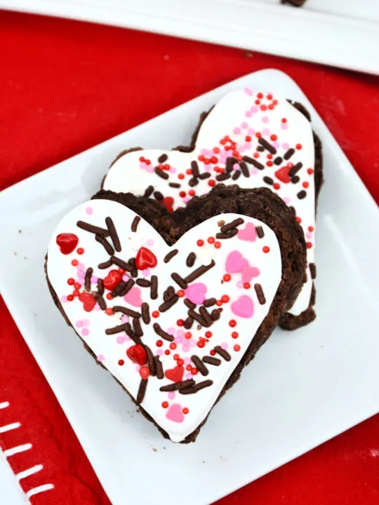 White Chocolate Brownie Hearts Recipe