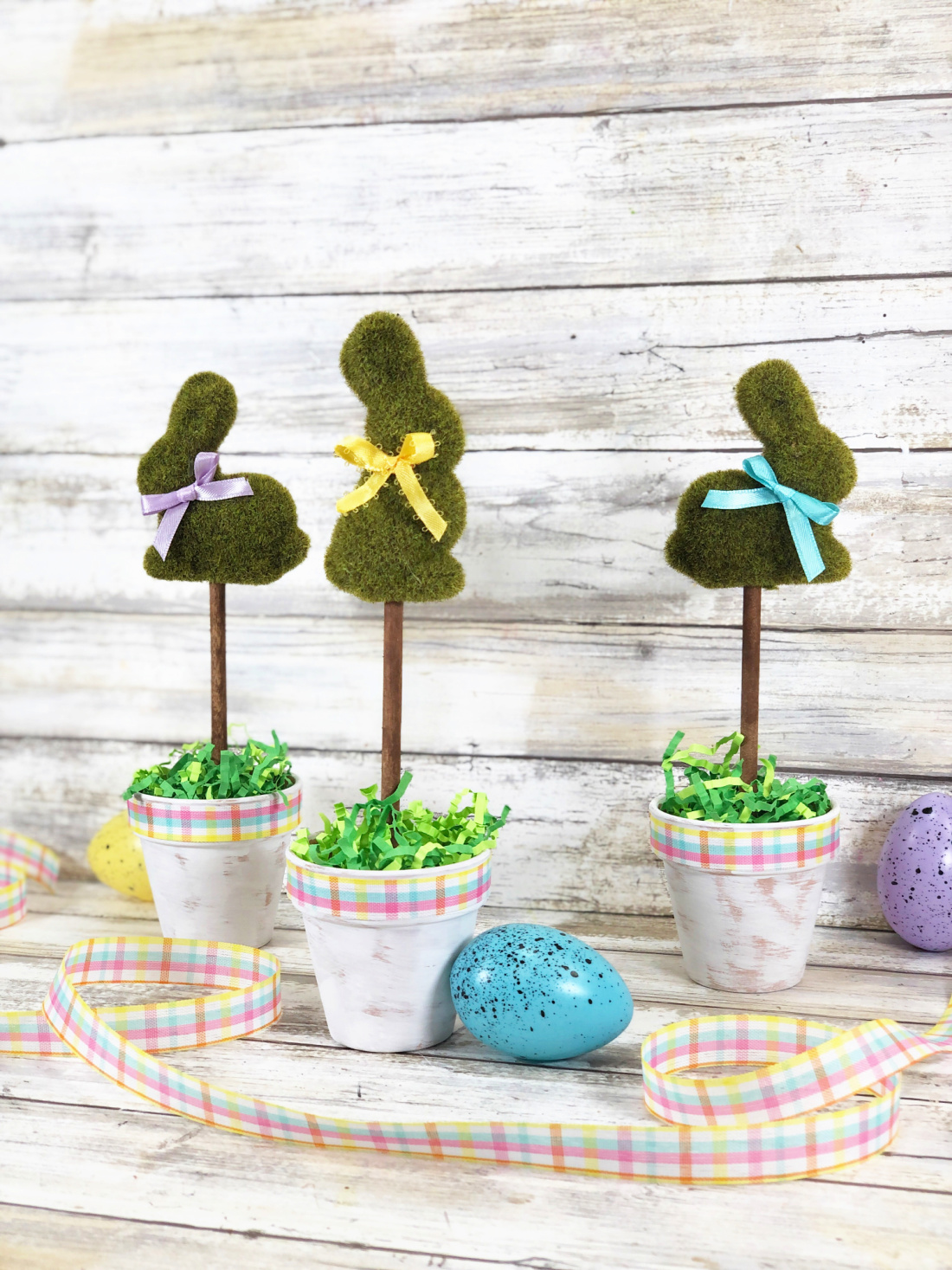 Dollar Store Rabbit Topiary Craft