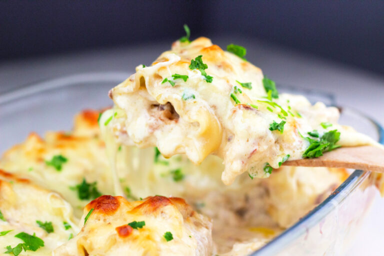 Chicken and Bacon Alfredo Roll-Ups