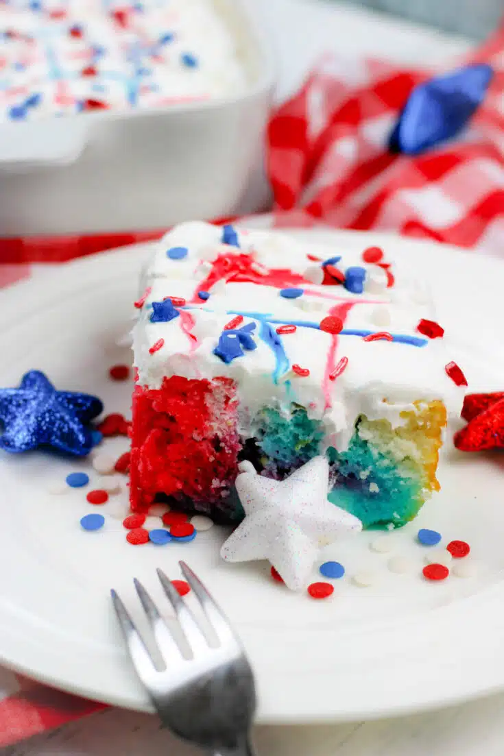 Red, White and Blue Poke Cake