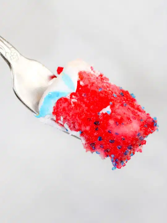 Red, White and Blue Poke Cake 