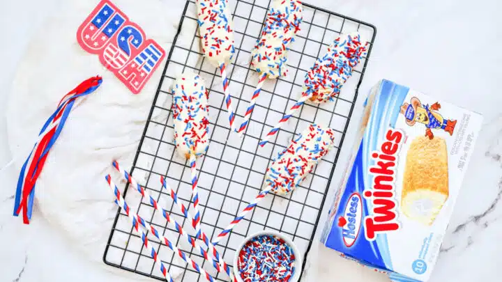 Patriotic Chocolate Covered Twinkies