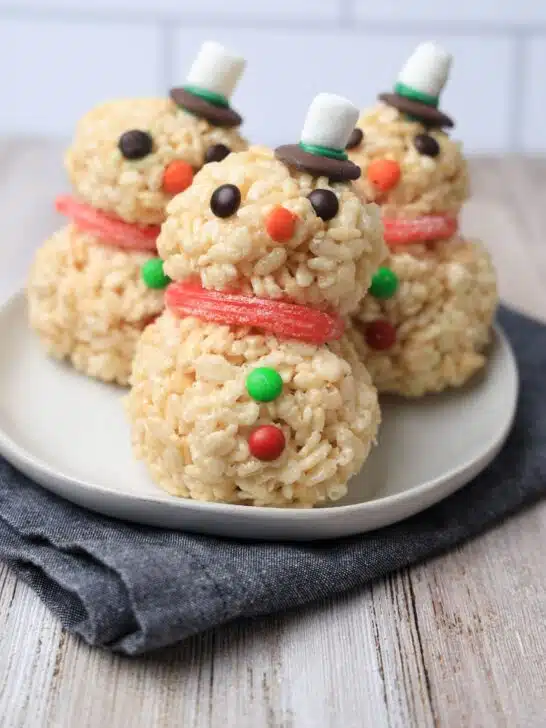 Snowman Rice Krispy Treats