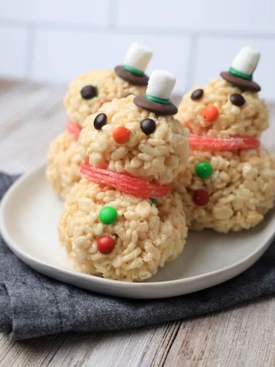 Snowman Rice Krispy Treats