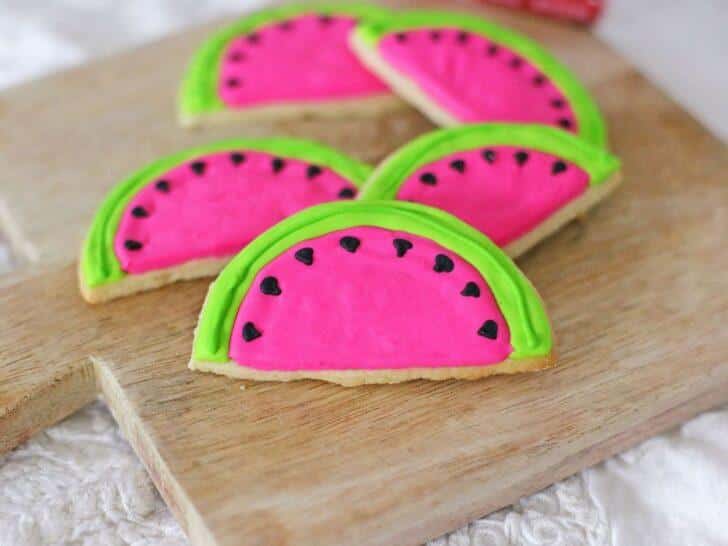 Colorful Watermelon Cookies