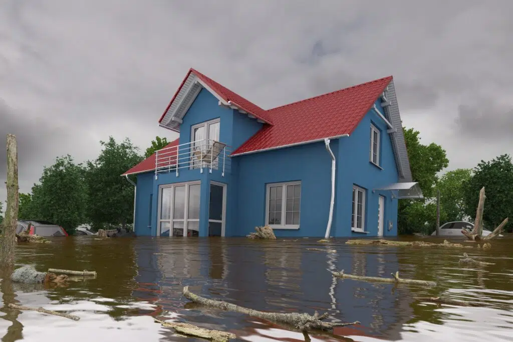 flooded house