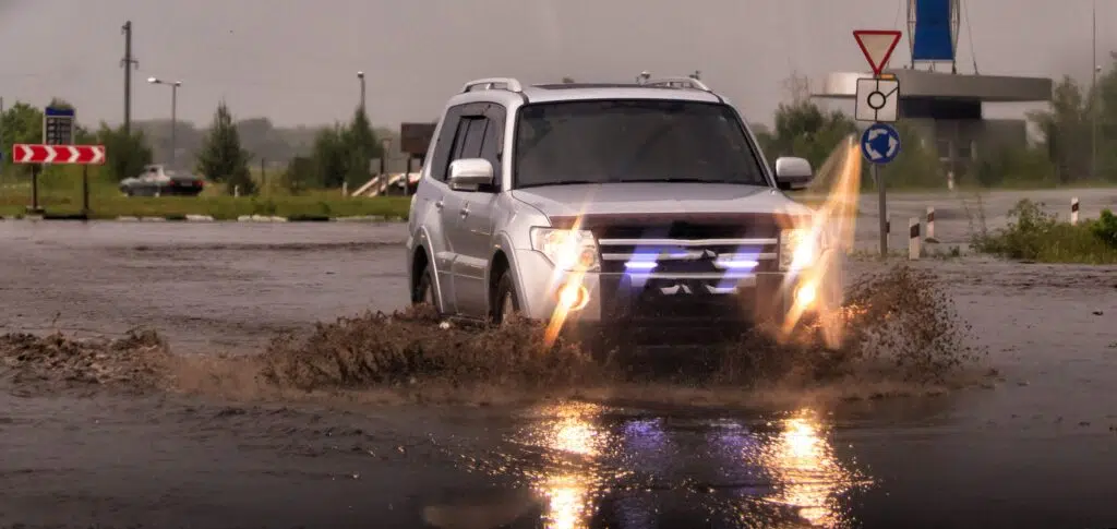 flooded road