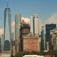 Impressive cityscape of New York City featuring the iconic One World Trade Center amidst modern skyscrapers.